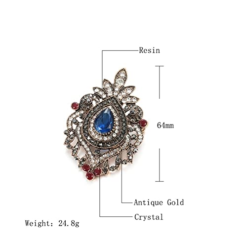 Broche mariage fleur cristal gris pour caftan et hijab chic