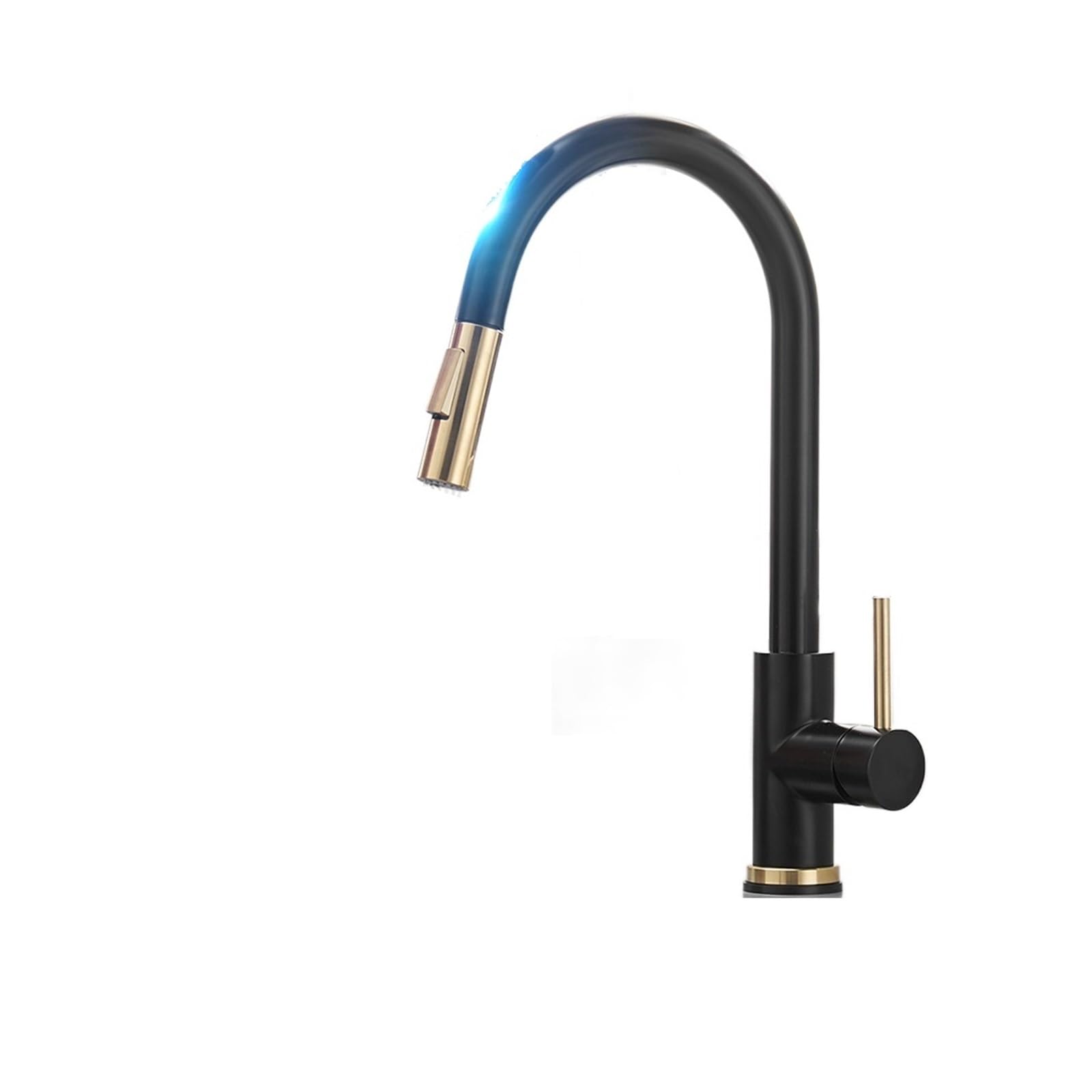 HADECOLL Pull-Out Faucet Smart Touch Kitchen Faucets Crane For Sensor Kitchen Water Tap Sink Mixer Rotate Touch Faucet Sensor Water Mixer Easy To Install,1005-Black And Gold