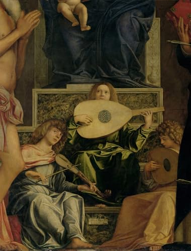 Imagen de lienzo San Giobbe ángeles músicos para renovar paredes vacías de casa