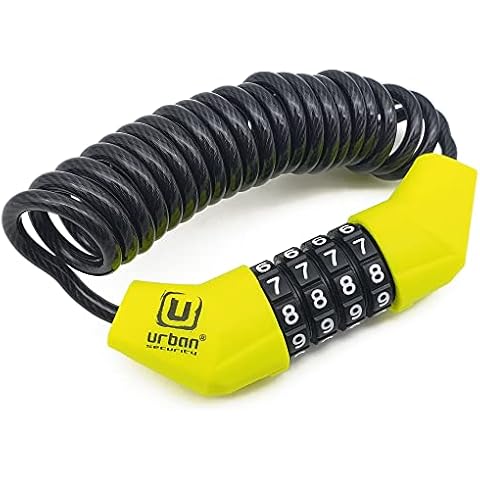 Candado Bicicleta URBAN UR446 Combinacion Antirrobo Cable Acero Patinete Eléctrico Cadena Seguridad Ø4 Cover