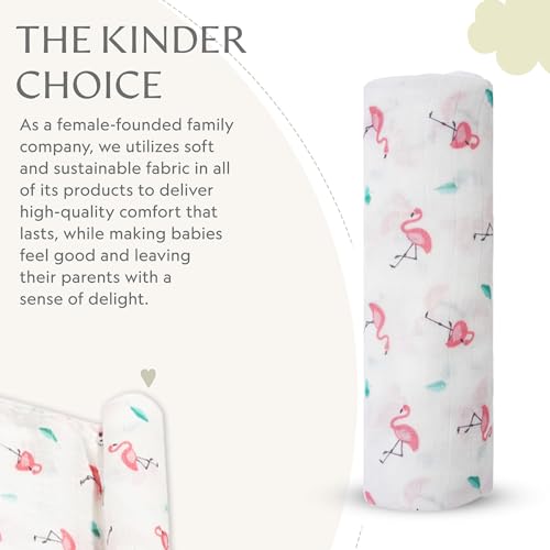 Image of Muslin Baby Swaddle - Breathable Receiving Blankets for Newborn Baby, 70% Viscose derived from Bamboo, 30% Spandex, Imported