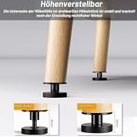 QINGYIWL 4 Stück Verstellbare Möbelfüße 27-40mm Höhenverstellbare Möbelfüße – Ansicht 3