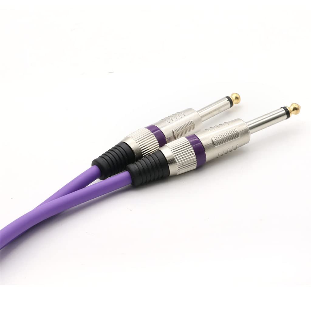 Cable de Audio, Cable de Instrumento, Jack 6.35 Macho a Cable de Guitarra Instrumento de 1/4 de Pulgada Audio Micrófono de Teclado bajo 3M (Color : como se Muestra, tamaño : One Size)