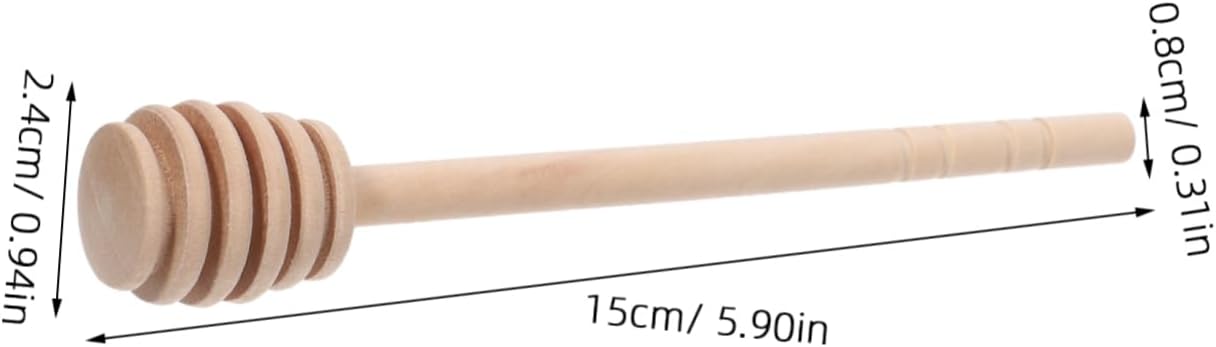 Cabilock 50pcs Wooden Honey Dipper Sticks for Jam Syrup Molasses and Beverages for Weddings and Parties Sturdy Design for Easy Dipping and Serving