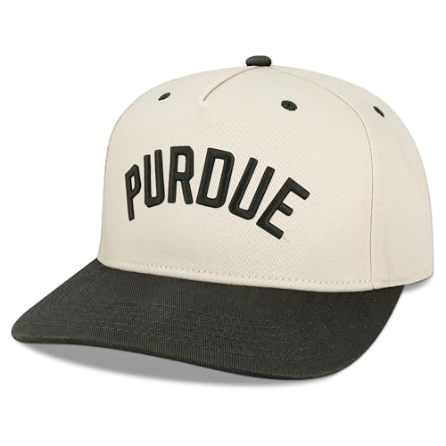 Legacy NCAA Officially Licensed Baseball Hat Purdue Boilermakers Lightweight Cap for Men & Women Heritage Twill Adjustable (HTA) Stone/Black One Size Fits Most Adjustable Closure