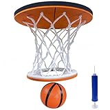 Anvosy Ceiling Basketball Hoop Set, Funny Hanging Indoor Basketball Hoop on The Ceiling for Adult Basketball-Fans, No Assembling