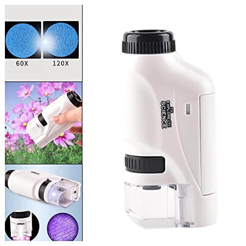 Kit de microscópio portátil laboratório led luz 60x-120x microscopio cirurgico escola em casa ciênci