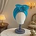 Turbans for Women African Head Wraps Bow Decoration Elastic Headwear Nigerian Turban Cap Fashion Pre-Tied para Mujer Blue