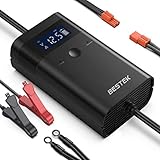 BESTEK Car Battery Charger 12V/1.5A, Upgrade Automatic Battery Charger Automotive Trickle Charger 18W, with LCD Display Pulse Repair Charger Pack, No Noise, for Car, Motorcycle, Lead Acid Battery