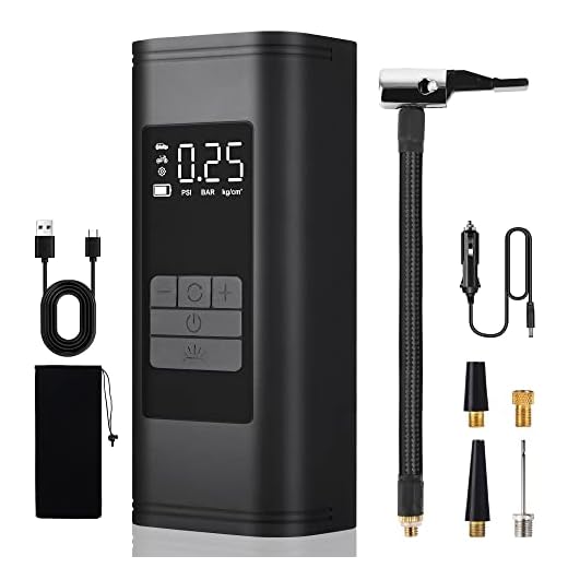 WpQOzzlP Tire Inflator Portable Air Compressor,Portable Air Pump 150PSI for Car Electric Tire Pump with Digital Pressure Gauge LED Light for Outdoor, Bikes, Cars, Motorcycles, Ball Toys Inflatable.