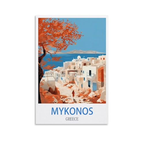 Poster Mykonos Grèce décoration salon pour ambiance vacances