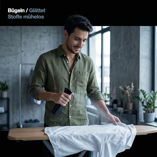 PORTENTUM Sprühflasche 200 ml – Sprühflasche Haare mit Feinem Sprühnebel und Kontinuierlicher Sprühfunktion – Ergonomisches Design – Spray Bottle Für Styling, Pflanzen Und Reinigung