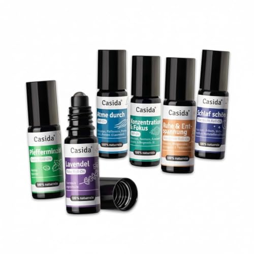 Flacon parfum Roll On avec huiles essentielles naturelles et arômes d'aromathérapie