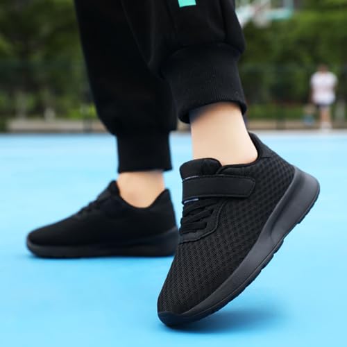 Girls Sneakers Breathable Mesh Sports Shoes with Hook Loop Closure for Running Casual Wear Lightweight Flexible Sole3