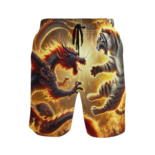 Otters Teal Mens Board Shorts Swimwear Casual Elastic Waist Drawstring Summer Beach Shorts