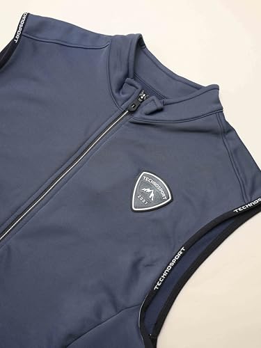 Image of TECHNOSPORT Men's Solid Slim Fit Sleeveless Fleece Regular Jacket