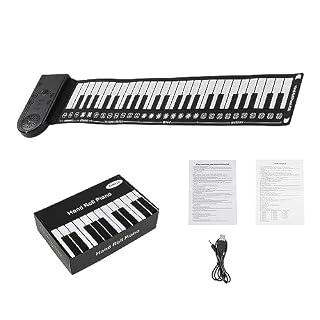 VOCUE – Clavier électronique portable à 49 touches pour piano électronique pliable, clavier en silicone souple, facile à transporter - Les Beatles, Paul McCartney, John Lennon, RIngo Starr, George Harrison