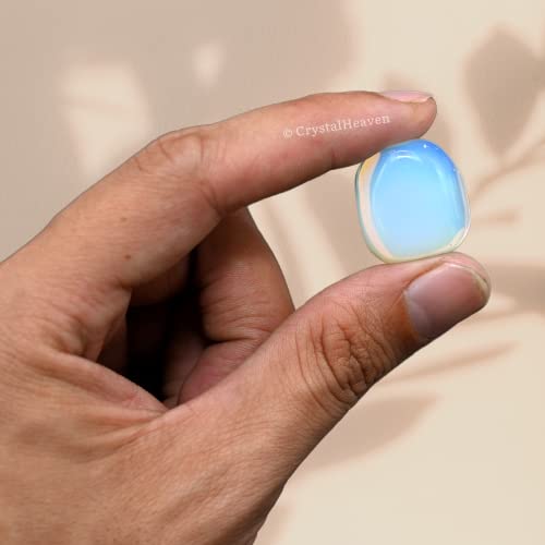Image of Crystal Opalite Healing Tumbled Stone, Natural Polished Crystals for DIY Crafts, Manifestation, Meditation, Pooja Feng Shui and Reiki Healing (30 Grams)
