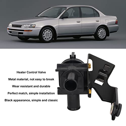Válvula de água do aquecedor de carro, válvula de torneira de aquecedor de metal preto fácil instala
