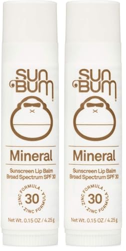 Sun Bum SPF 30 Mineral Sunscreen Lip Balm | Hawaii Act Compliant | Octinoxate Free | Oxybenzone Free | .15 oz