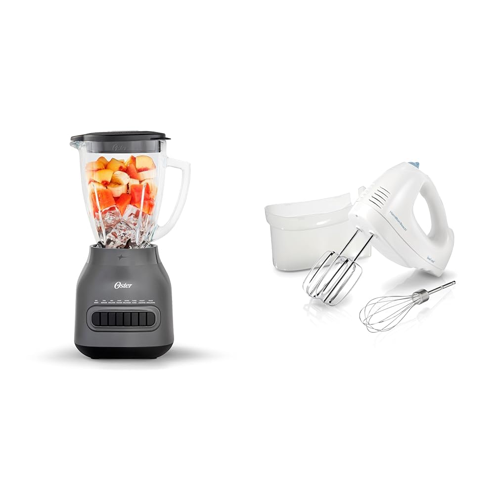 Oster Easy-to-Clean Blender with 6-Cup Boroclass Glass Jar Diamond