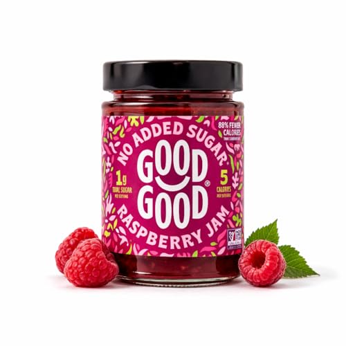 Good Good Raspberry Jam - No Added Sugar - Low Calorie - Gluten Free And Vegan - Diabetic And Keto Friendly - 12Oz / 330G (Pack Of 1)
