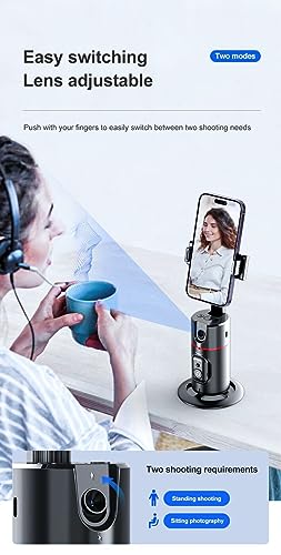 Image of Lapras 𝟏𝟓 𝐘𝐞𝐚𝐫𝐬 𝐆𝐮𝐚𝐫𝐚𝐧𝐭𝐞𝐞 Auto Face Tracking Tripod with 360 Rotation, AI Object Tracking Phone Stand with Smart Motion Sensor, Ideal for YouTube, Vlogging and Content Creation