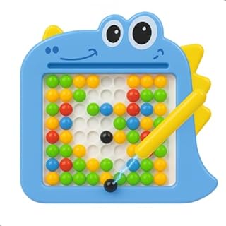 Prancheta de Desenho Infantil com Caneta e Bolinhas Coloridas – Brinquedo Educativo para Crianças a partir de 3 Anos (Azul)