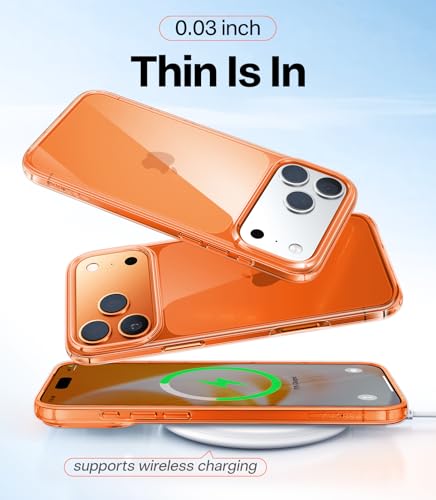 Image of TORRAS for iPhone 17 Pro Case Crystal Orange, Ultra-Thin