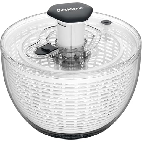 Ourokhome One-Handed Salad Spinner and Dryer Cover