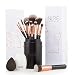 Niré Beauty Set de Brochas de Maquillaje Profesional de 15 Piezas : Brochas y Pinceles de Maquillaje, Estuche, Esponja, Limpiador, Guía, Caja de regalo