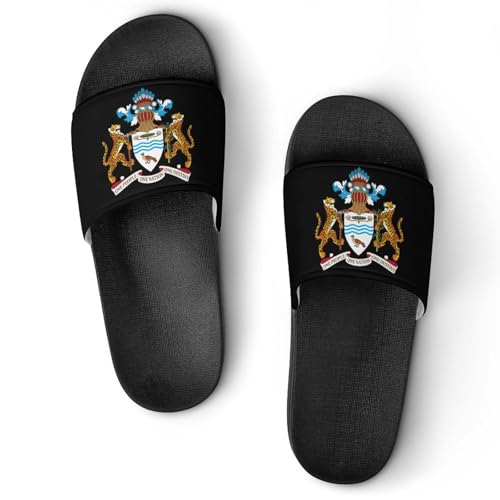 Guyanese Coat of Arms Flag House Sandals Non-Slip Bathroom Slippers Beach Summer Shoes for Men Women
