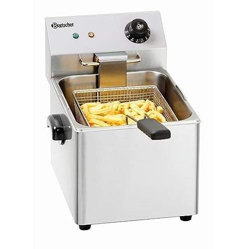 BARTSCHER A162810E En acier inoxydable Snack III Fat De Deep Friteuse, 230V, 3,25 kW, 265mm x 620mm x 340mm