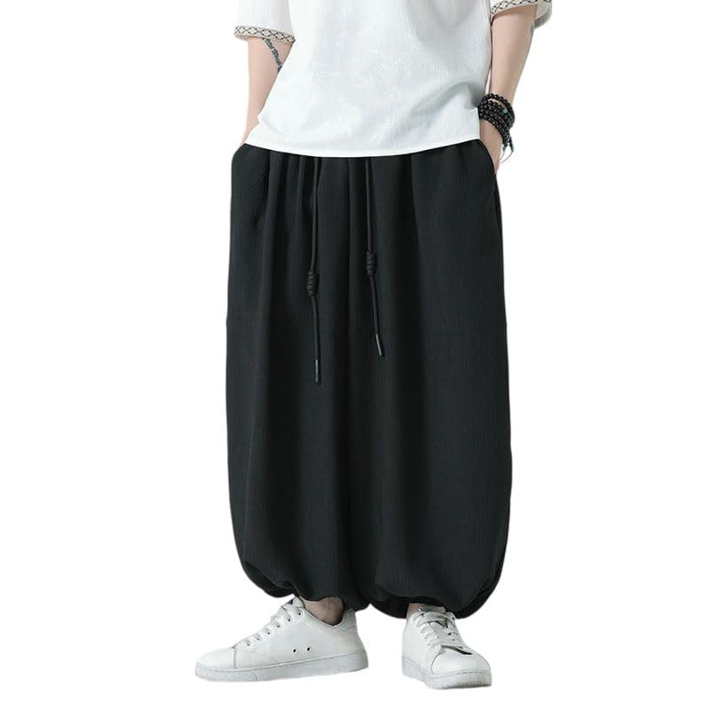 Pantalon de jogging style chinois rayé ample avec cordon de serrage - 3