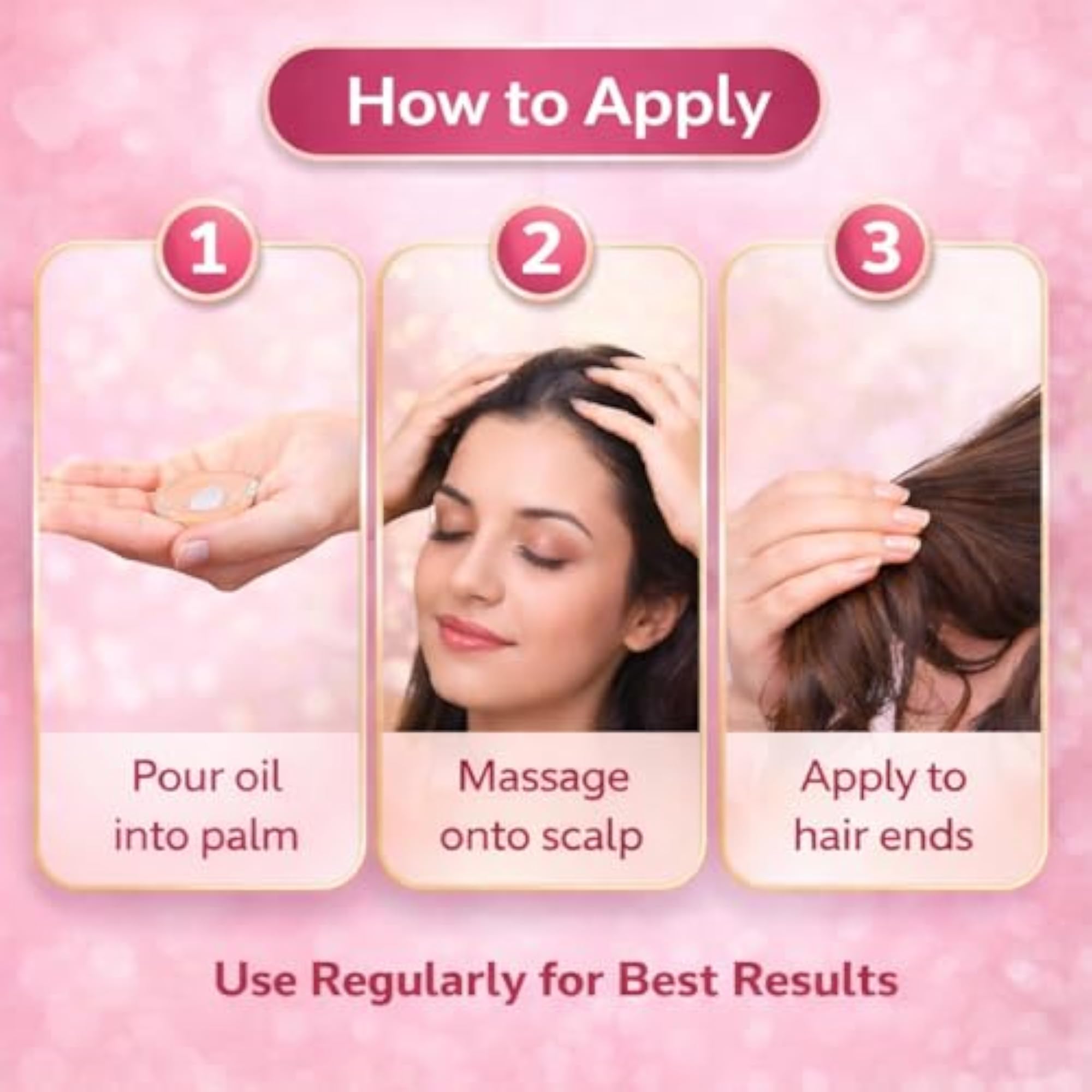 Gulab Rose Coconut Hair Oil, Natural Herbs, 250ml