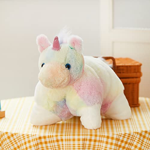Glow Guards TY2066 16 Inch Rainbow Unicorn Stuffed Animal Cute Soft Lovely Colorful Plush Toy Pillow Bedtime Sofa Decors Birthday Christmas Children'S Day Gifts thumb #1