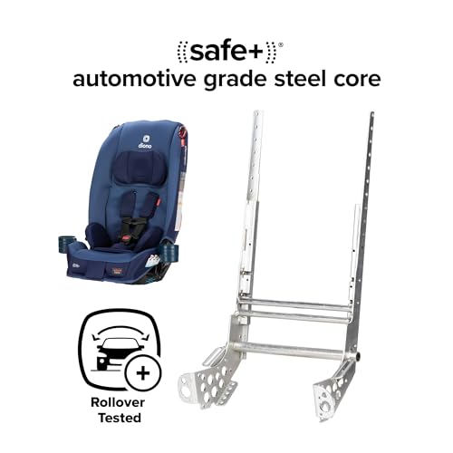 Image of Diono Radian 3R, All-in-One Convertible Car Seat, Rear and Forward Facing, 10 Years 1 Car Seat, Slim Fit 3 Across, Blue Surge