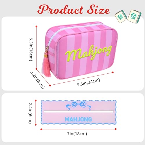 Bolsa para Fichas Mahjong con 4 Cartas Acrílicas miniatura 2
