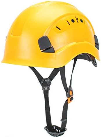 Uninova Safety Hard Hat - Adjustable ABS Climbing Helmet - 6-Point Suspension, Perfect for Riding, Climbing and Construction (Yellow)
