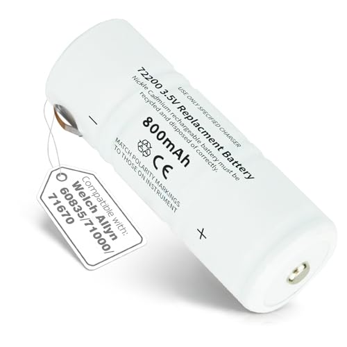 3.5V 800mAh A-Grade Ni-Cd Replacement Battery for Welch Allyn 72200 & 71050/11720 Medical Devices - UL/CE Certified | Low Internal Resistance & Stable Voltage
