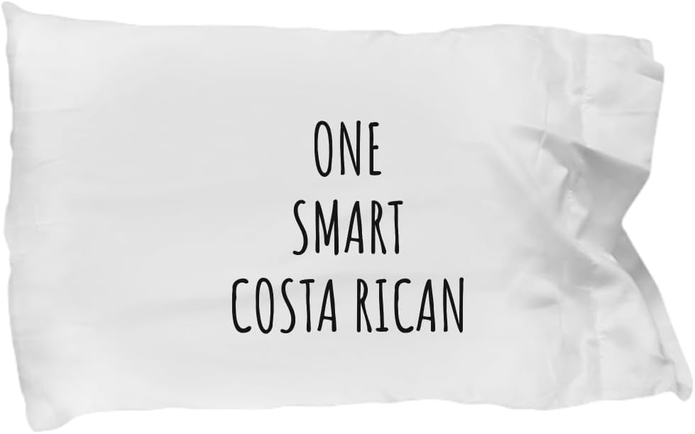EzGift One Smart Costa Rican Pillowcase Funny Costa Rica Gift Idea for Clever Men Intelligent Women Geek Quote Gag Joke Pillow Cover Case 20x30