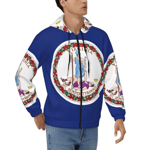 Sweat à capuche zippé Virginia EdWal pour homme veste sport décontractée