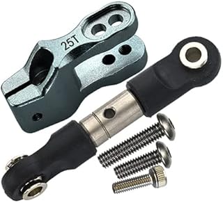 GPM For Traxxas Unlimited Desert Racer 4X4 (#85076-4) Upgrade Parts Aluminum Servo Horn With Sst Adjustable Tie Rods - 5Pc Set Gray Silver