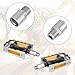 Bike Pedal Extenders, 1 Pair Steel Bicycle Pedal Adapter Extended Fit 9/16 inch Spindle Pedals Bike, Heavy Duty Steel Bicycle Pedal Extender, Extend by 20mm/0.79inch