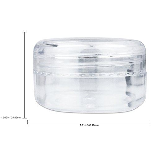 Beauticom 15 gram/15ml Empty Clear Small Round Travel Container Jars with Lids for Make Up Powders, Eyeshadow Pigments, Lotions, Creams, Lip Balm, Lip Gloss, Samples (12 Pieces, Clear Lid)2