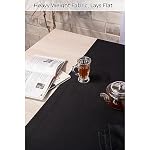 D'Moksha Homes Black Table Runner 14 x 48 Inch - Faux Linen Table Runner - Wrinkle Resistant, Machine Washable Table Runner - 100% Recycled Fabric DMoksha Homes Black Table Runner 14 x 48 Inch Faux Linen Table Runner Wrinkle Resistant Machine Washable Table Runner 100 Recycled Fabric