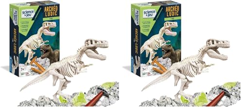 Clementoni - 52068- Figurine Dinosaure - Tyrannosaure Fluorescent (Lot de 2)