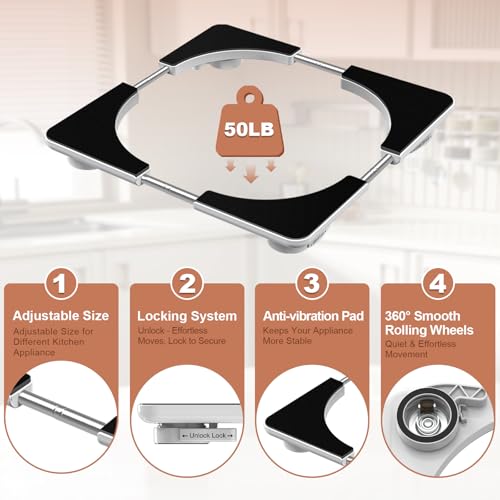 Adjustable Appliance Sliding Tray - Expandable 11" x 11"- 20" x 20" by Kiss Core - Used condition - Image 9