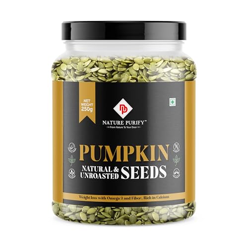 Image of Nature Purify Pumpkin Seeds 250g - for Eating | Protein Rich Seeds | Healthy Diet Snacks | Rich in Protein