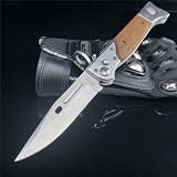 XBOSAI 8.66 Inch Camping Knife Portable Folding Pocket Knife Speed Safe Assisted Opening Knives Outdoor Hunting Tactical EDC Survival Self Defense Tools AK47 Flipper Knives for Hiking,Gift for Men